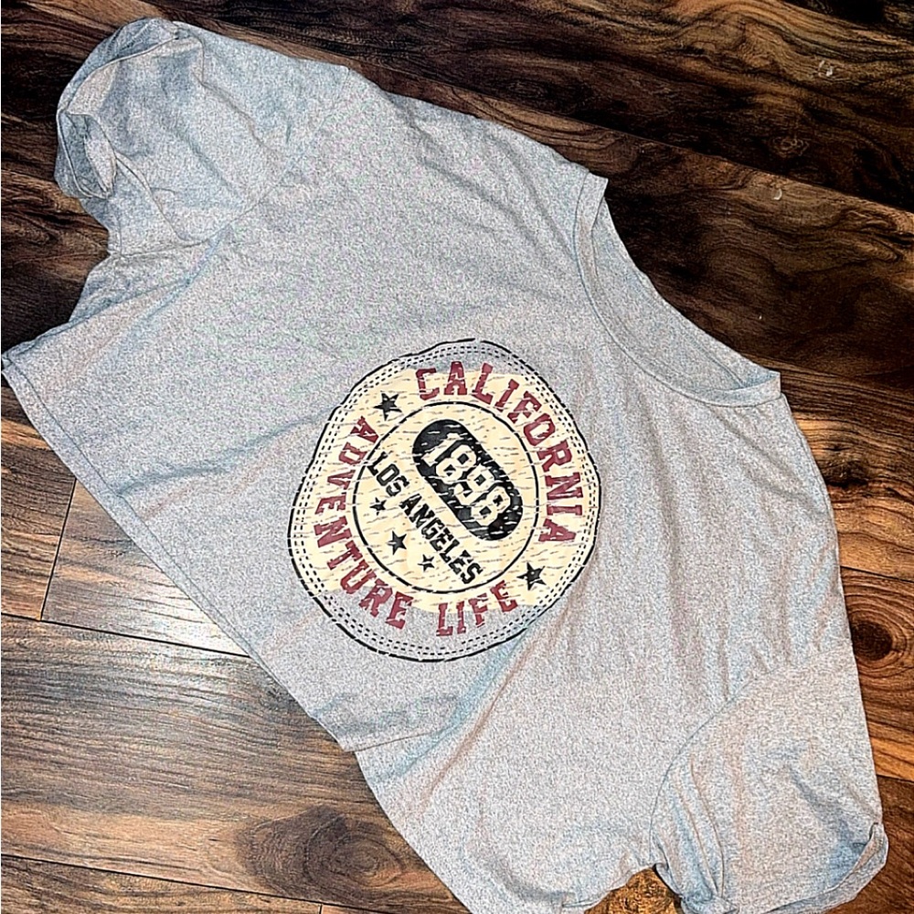 Gray California Adventure Life Crop Top